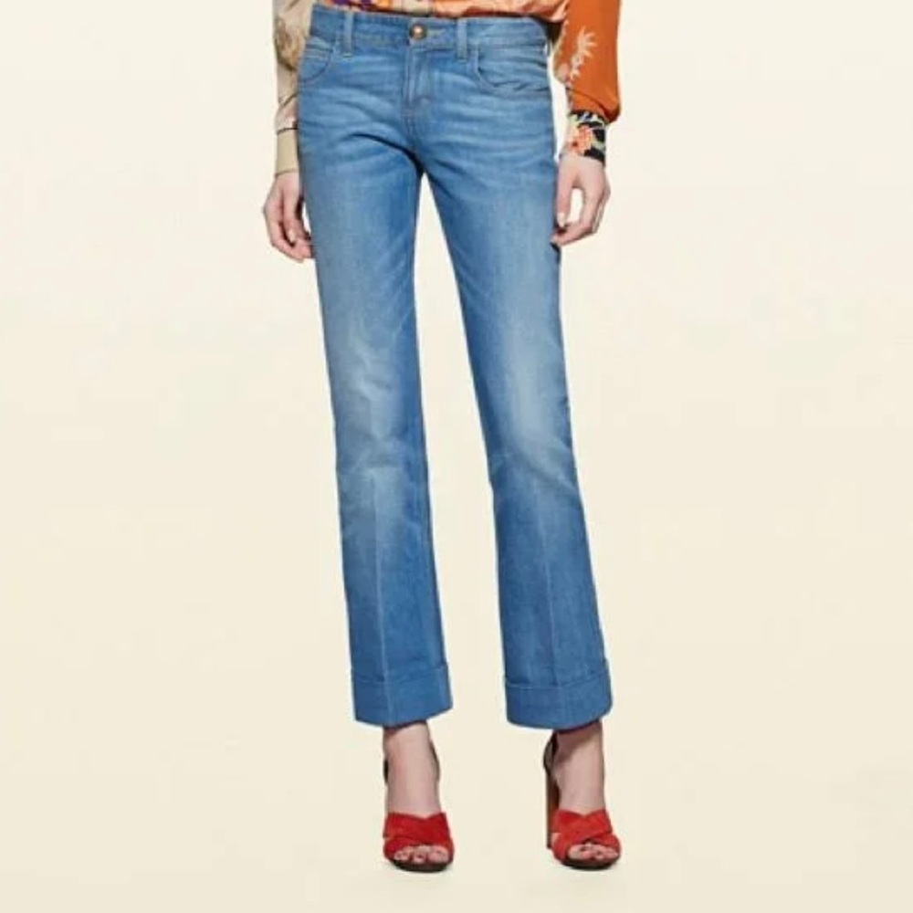 Gucci Skinny Flare Crop Jeans
